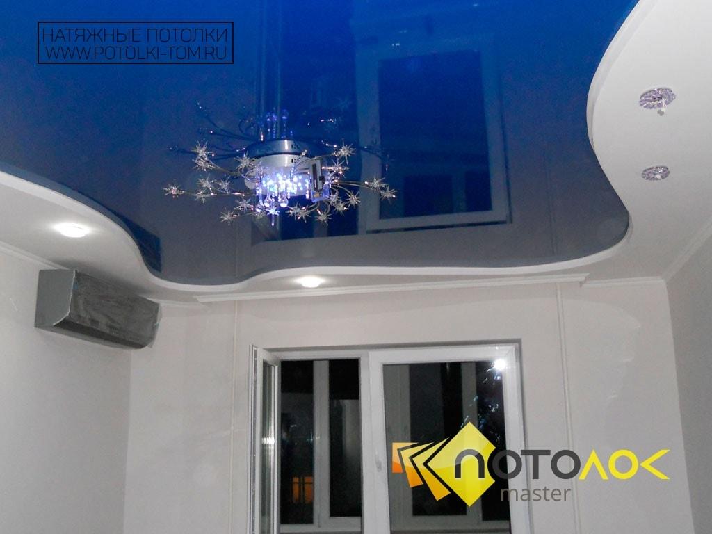 Комбинированные натяжные потолки фото 