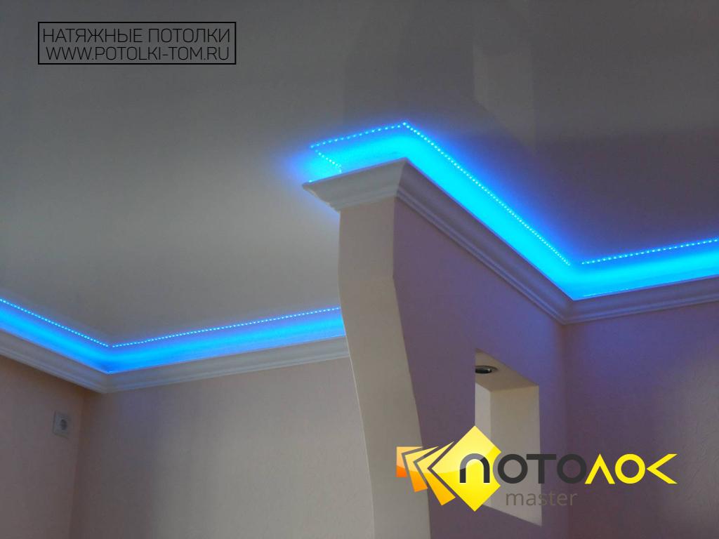 Натяжные потолки с подсветкой фото