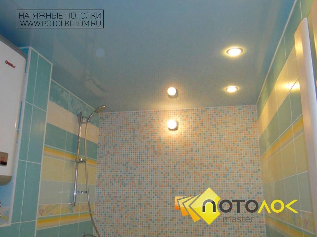 Натяжной потолок в ванной фото