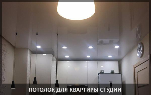 Натяжной потолок для квартиры студии фото